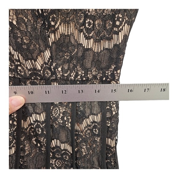 Nanette Lapore Black Lace Dress 8 Romantic Paris‎ Style V Neck Cocktail Party - Picture 9 of 15